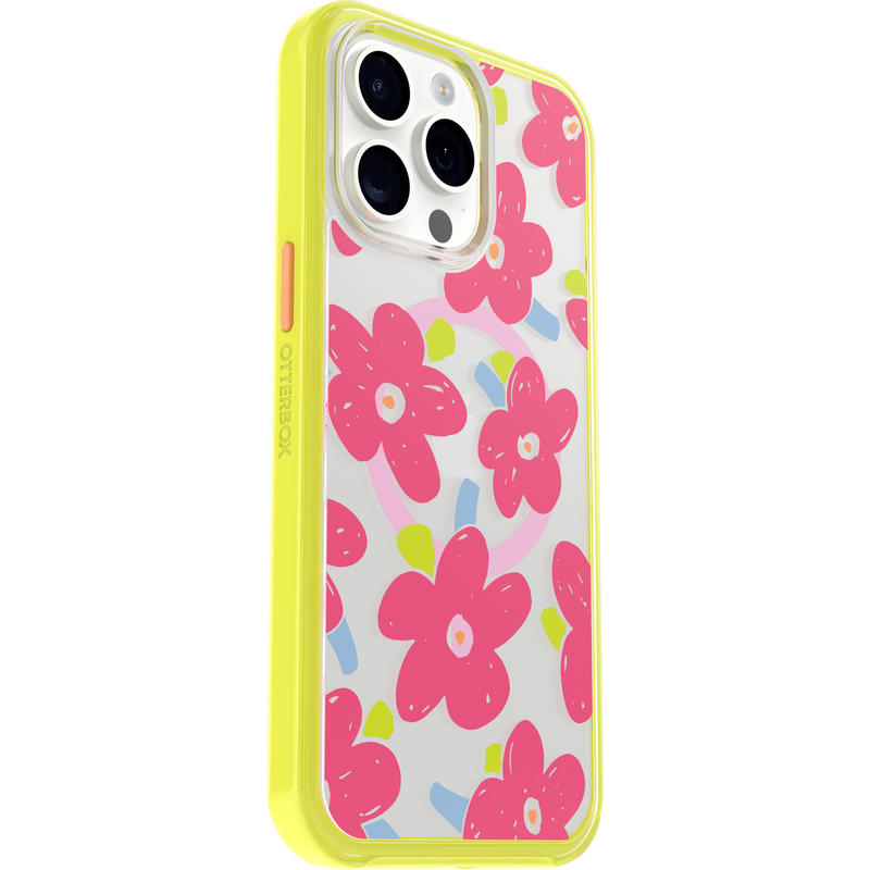 product image 3 - iPhone 15 Pro Max Funda Symmetry Series Clear para MagSafe Fluttering Flora