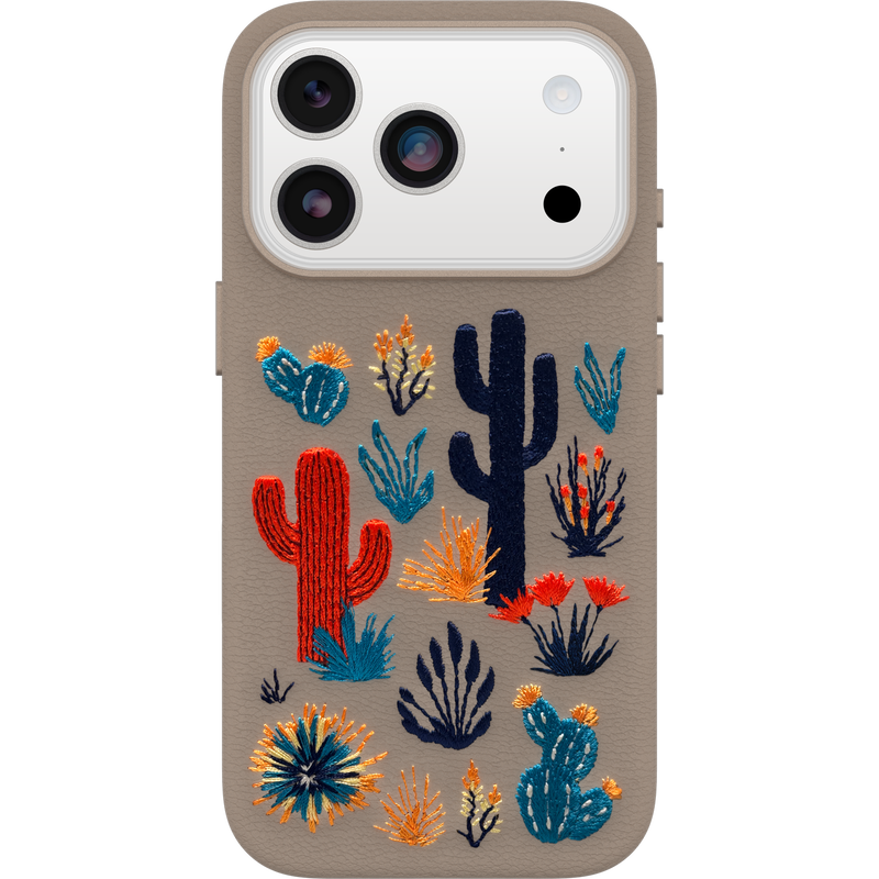 product image 1 - Coque iPhone 17 Pro Symmetry Series Cactus Leather Embroidery