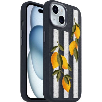 iPhone 16e och iPhone 15 Skal | Symmetry Series Cactus Leather Embroidery