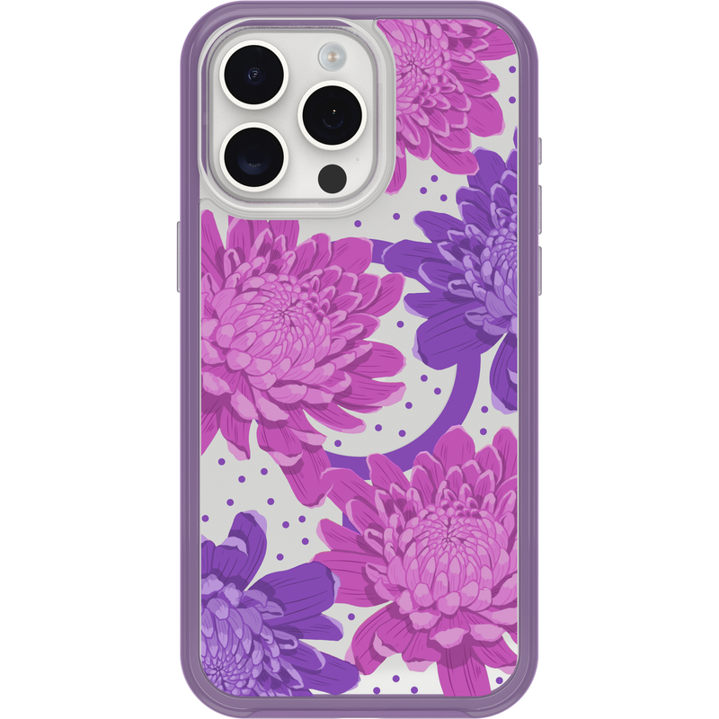 product image 2 - iPhone 15 Pro Max Funda Symmetry Series Clear para MagSafe Fluttering Flora