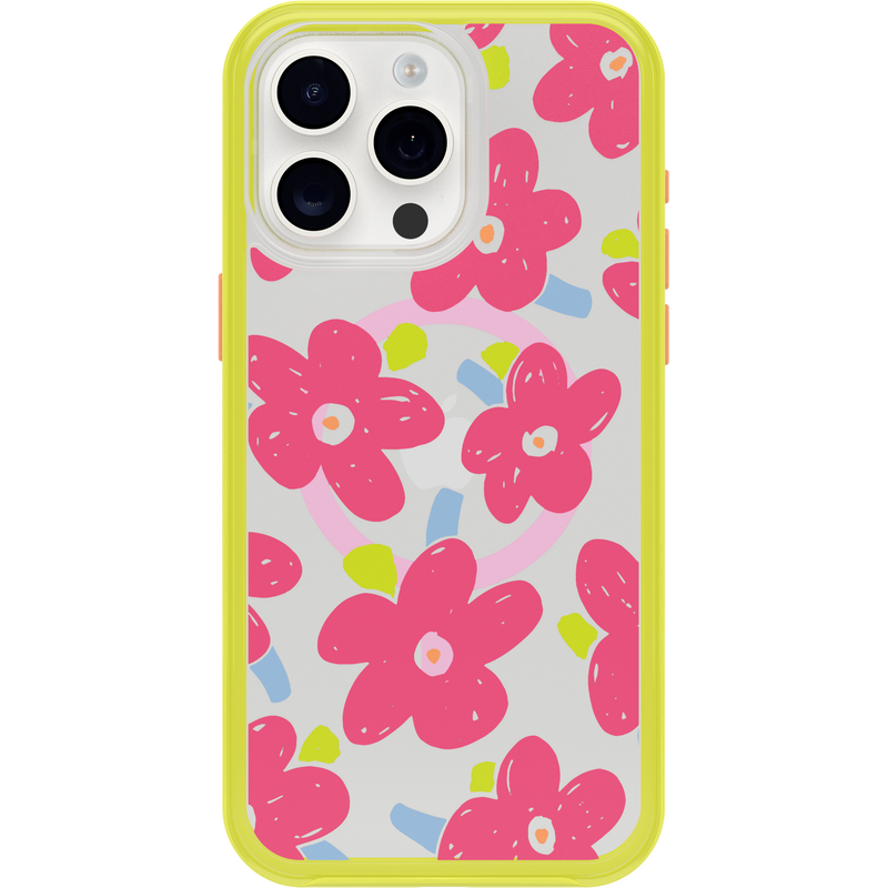 product image 2 - iPhone 15 Pro Max Funda Symmetry Series Clear para MagSafe Fluttering Flora