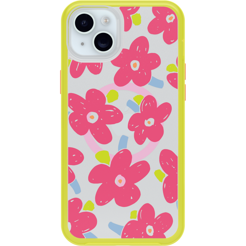 product image 2 - iPhone 14 Plus y iPhone 15 Plus Funda Symmetry Series Clear para MagSafe Fluttering Flora