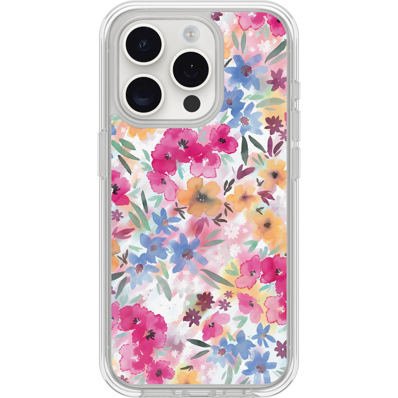 product image 1 - Coque iPhone 15 Pro Max Symmetry Series Clear pour MagSafe Confetti of Blossoms