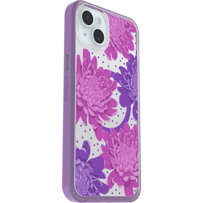 product image 3 - iPhone 14 Plus och iPhone 15 Plus Skal Symmetry Series Clear för MagSafe Fluttering Flora
