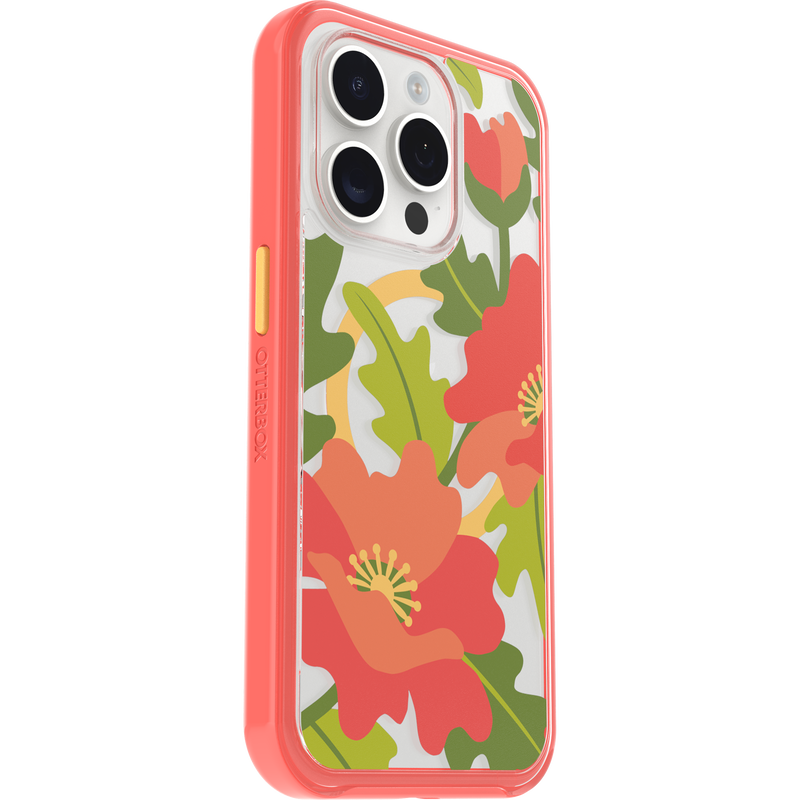 product image 3 - iPhone 15 Pro Funda Symmetry Series Clear para MagSafe Fluttering Flora
