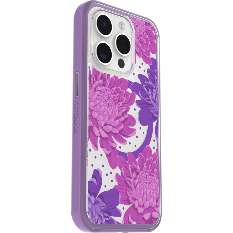 product image 3 - iPhone 15 Pro Funda Symmetry Series Clear para MagSafe Fluttering Flora
