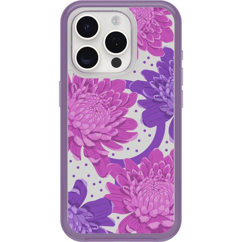 product image 2 - iPhone 15 Pro Funda Symmetry Series Clear para MagSafe Fluttering Flora
