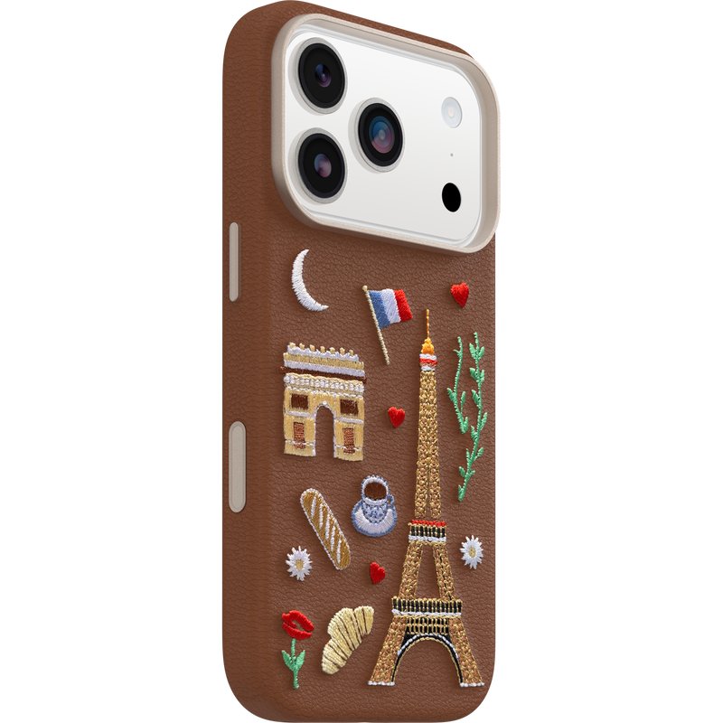 product image 2 - Coque iPhone 17 Pro Symmetry Series Cactus Leather Embroidery