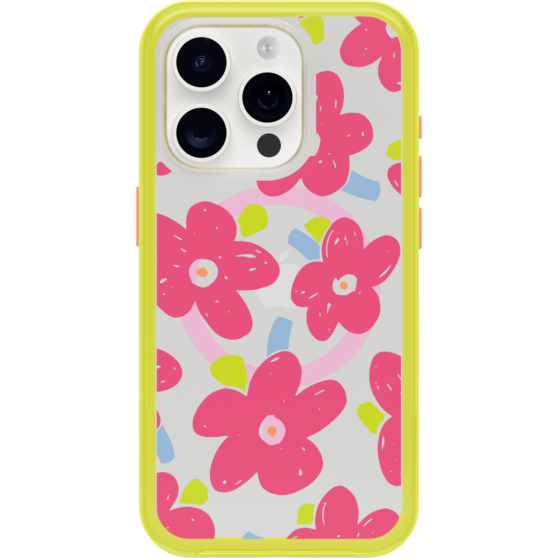 product image 2 - iPhone 15 Pro Funda Symmetry Series Clear para MagSafe Fluttering Flora