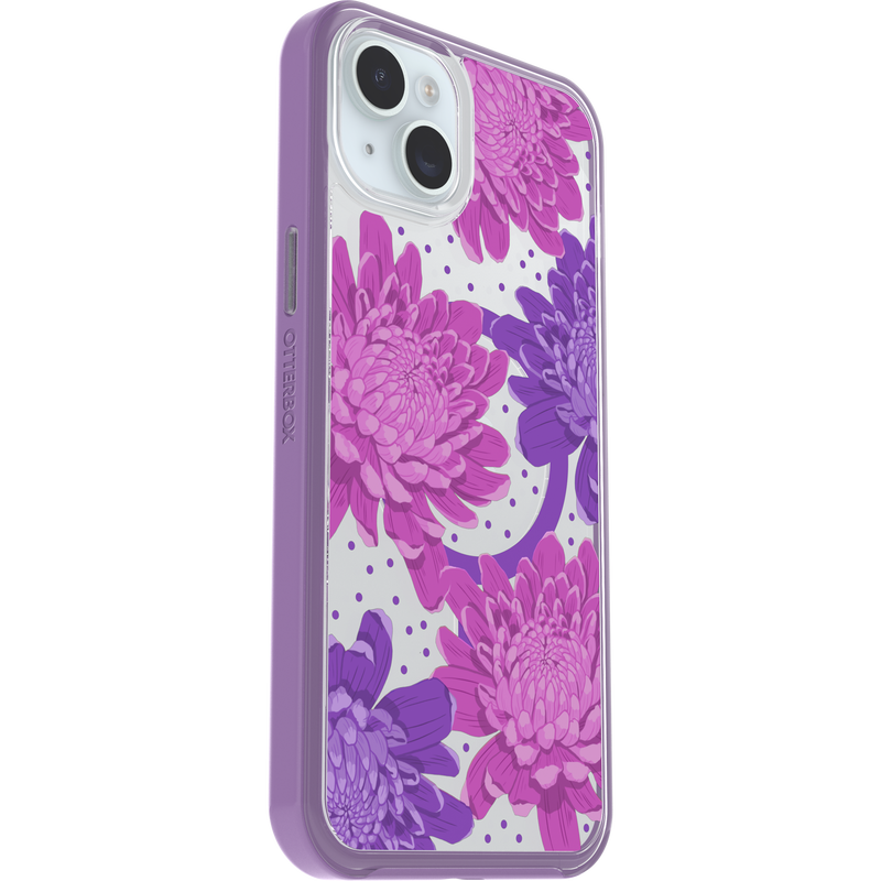 product image 3 - iPhone 14 Plus y iPhone 15 Plus Funda Symmetry Series Clear para MagSafe Fluttering Flora