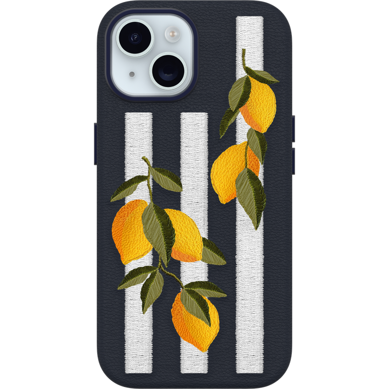 product image 2 - iPhone 16e and iPhone 15 Case Symmetry Series Cactus Leather Embroidery
