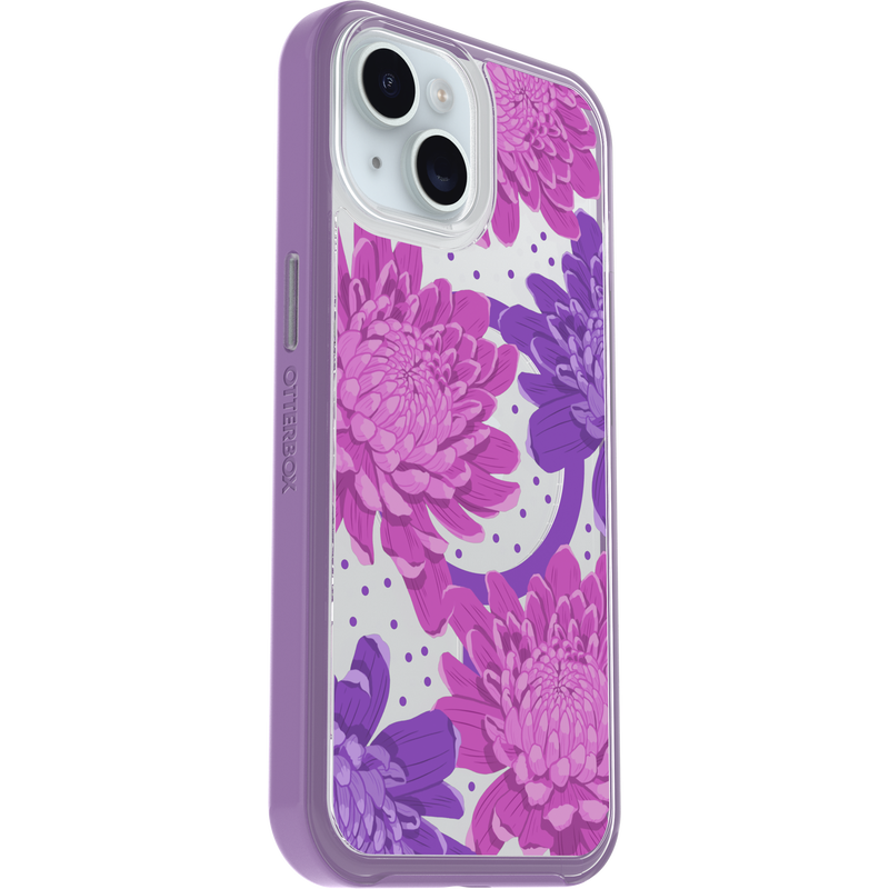 product image 3 - iPhone 16e y iPhone 15/14/13 Funda Symmetry Series Clear para MagSafe Fluttering Flora