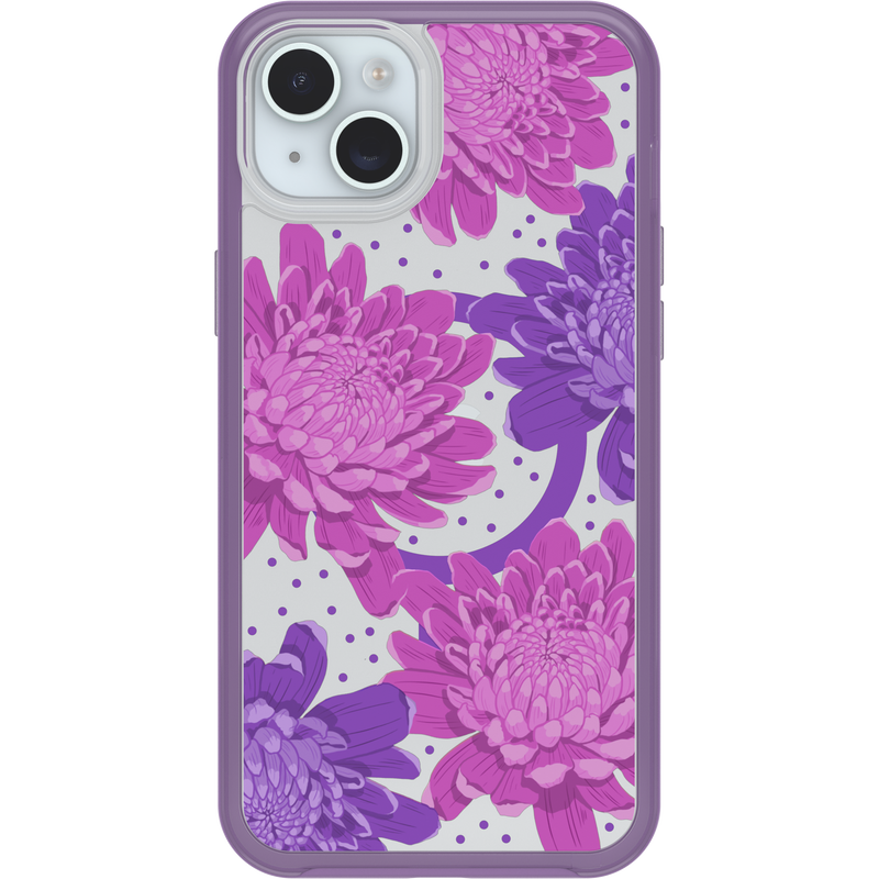 product image 2 - iPhone 14 Plus y iPhone 15 Plus Funda Symmetry Series Clear para MagSafe Fluttering Flora