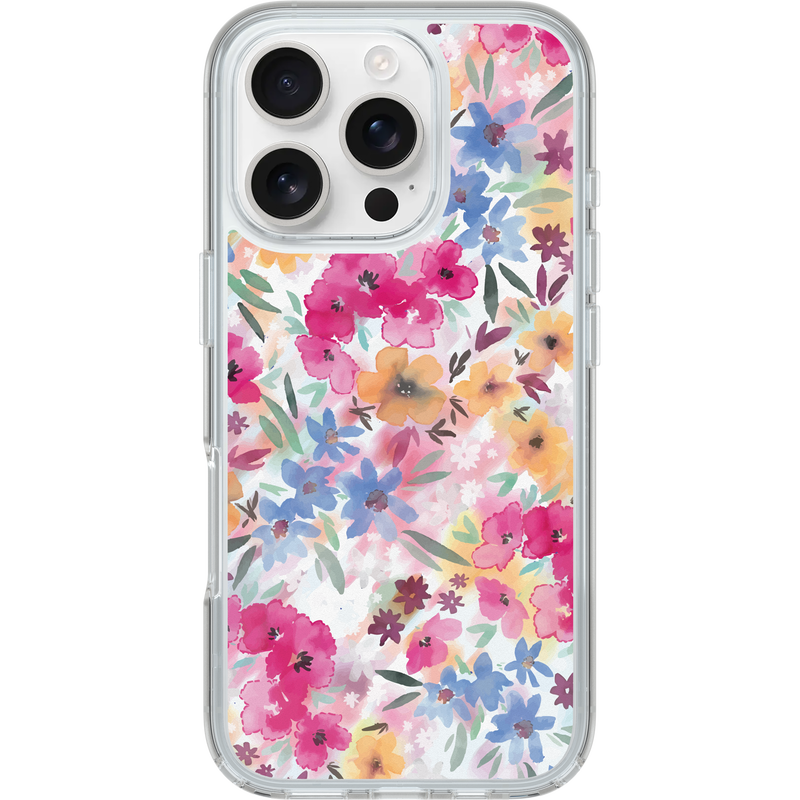 product image 1 - Coque iPhone 16 Pro Symmetry Series Clear pour MagSafe Confetti of Blossoms